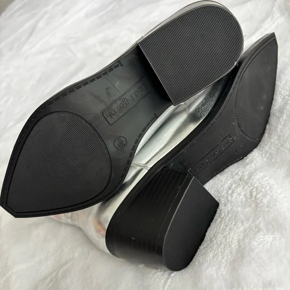 INDIGO RD Yoley Metallic Silver Mid-Calf Cowboy Boots--NEW--5.5 - Picture 9 of 13